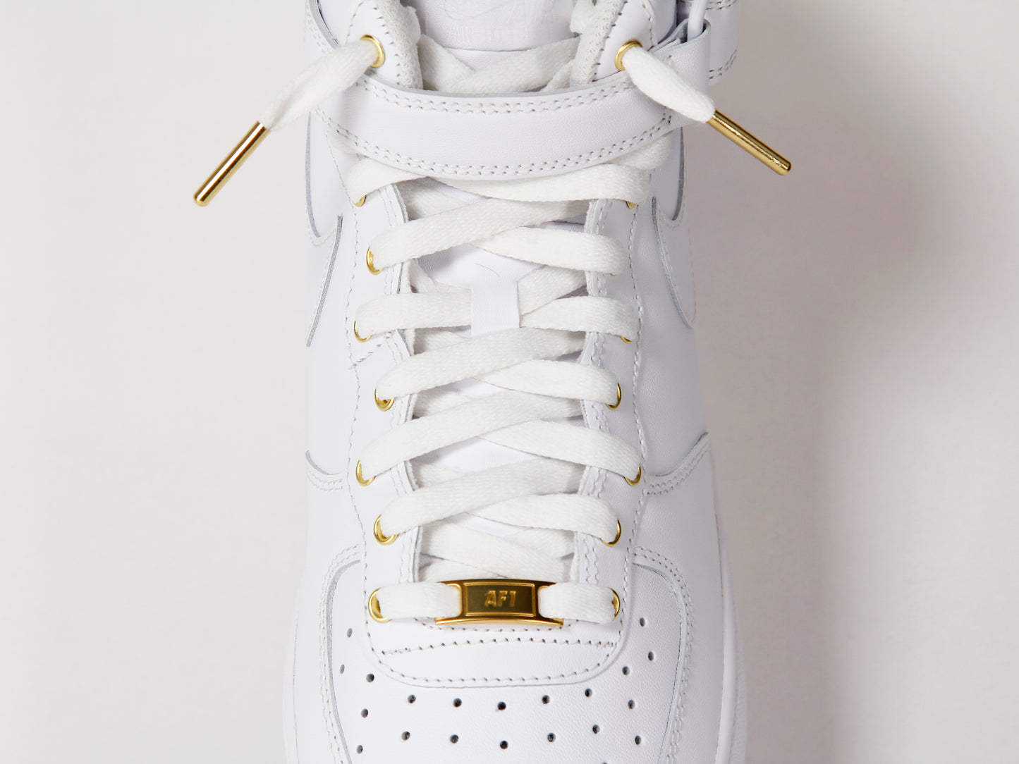 Custom Air Force 1 Mid White & Gold (Mens)