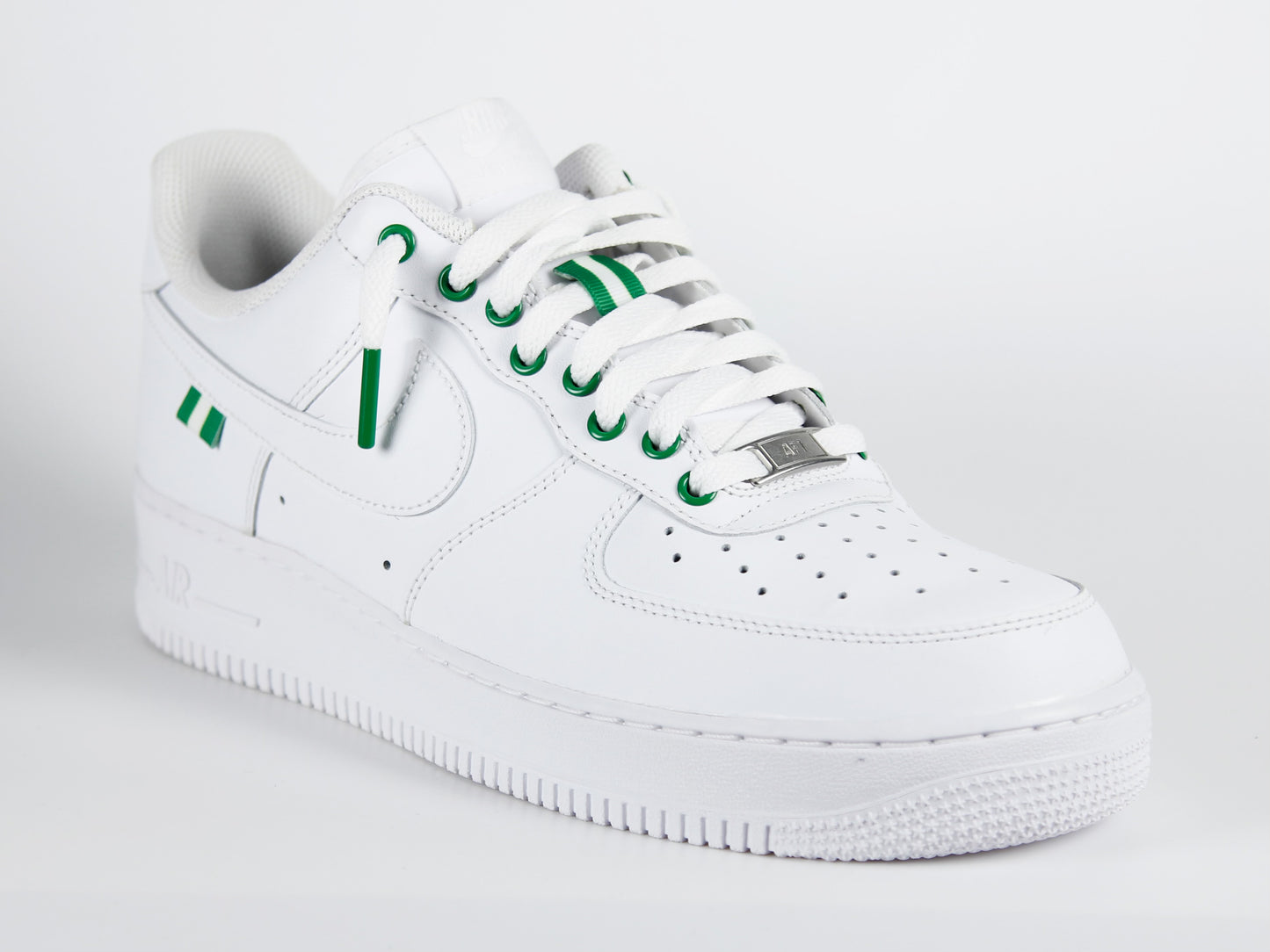 Custom Air Force 1 White and Green (Mens)