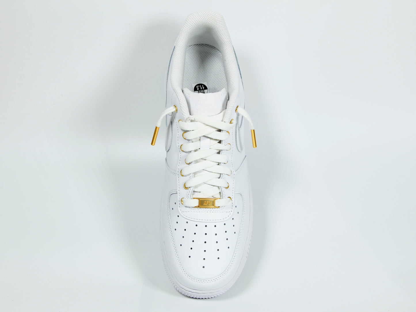 White with Gold Accents Custom Air Force 1 (Mens)