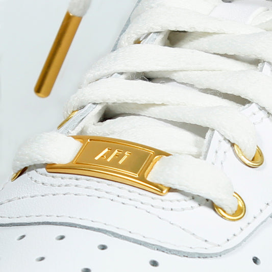 White with Gold Accents Custom Air Force 1 (Mens)