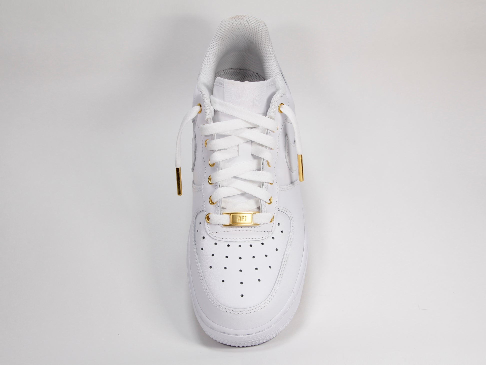 Custom Air Force 1 Low White & Gold (MENS) – Primo Black